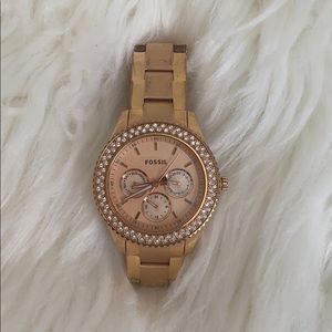 Rose Gold Fossil Watch